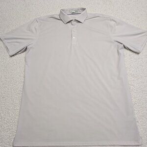 Holderness & Bourne Men's Tailored Fit Golf Polo Shirt – Light Gray – Size Large